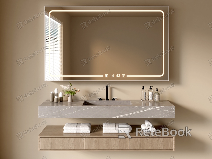 Modern Bathroom Cabinet Bathroom Basin Bathroom Ornaments model