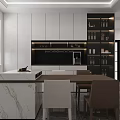Modern Living And Dining Area With Light Colored Sofa Round Coffee Table And TV Cabinet
