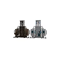 Detailed Mechanical Industrial Equipment With Complex Pipes And Metal Containers