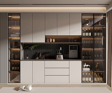 Modern Wine Cabinet Home Wine Cabinet 3d model