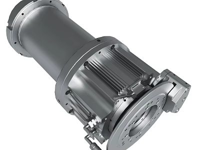 Industrial Gear Motor With Metal Housing And Precision Mechanical Components 3d model
