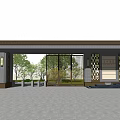 Elegant Modern Entrance Gate With Decorative Pillars And Shiny Smooth Floor