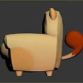 Cute Orange Cat Shaped Single Sofa With Ears And Whisker Details For Kids Room Decor