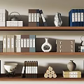 New Chinese-style Ornaments Combination Book Ornaments Combination 3d model