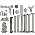 European Roman Column 3d model