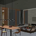 Modern Living Room Interior With Large Windows Palm Trees White Sofa And Pendant Lights