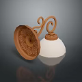 Decorative Lighting Combinations With Brown Patterned Shades White Lamps And Curved Accents