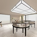 Luxury Boutique Interior With Glass Display Cases And Modern Lighting Fixtures