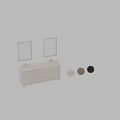 Elegant Bathroom Vanity With White Cabinet Gold Faucet Mirrors And Marble Countertop