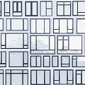 Various Window Designs With Different Sizes And Frame Styles For Home
