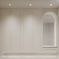 Elegant Modern Shoe Cabinet Interior Design With Built in White Finish And Sleek Storage