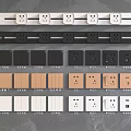 Various Color Switch Panels With Sockets And Multiple Design Styles 3d model