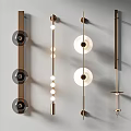 Modern Wall Lamps with Various Circular Elements and Long Strip Structures 3d model