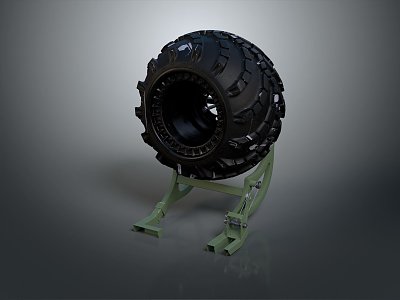 Modern Tire Wheel New Tire 3d model