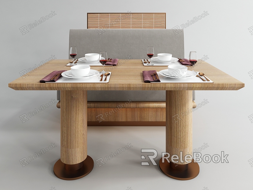 Modern Card Seat Dining Table model