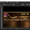 Evening Commercial Complex Exterior With Supermarket Entrance Pedestrians Cars And Street Lights