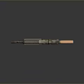 Modern Tactical Rifle With Scope Metal Barrel And Wooden Grip Design