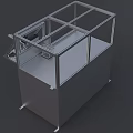 Industrial Automated Equipment With Transparent Safety Enclosure And Metal Frame Structure