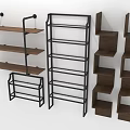 Modern Wooden And Metal Shelving Furniture With Wall Mounted And Standing Storage Designs
