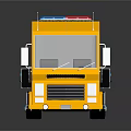 Yellow Tow Truck With Police Lights And Flatbed Design For Rescue Operations