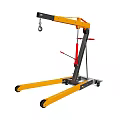 Industrial Mobile Crane Equipment with Yellow Boom Lifting Hook and Wheels Design