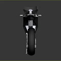 Modern Low Poly Black And White Motorcycle With Geometric Design And Clean Lines