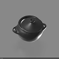 Traditional Black Ceramic Tea Pot With Lid And Double Handles For Brewing