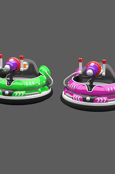 Electric Toys Bumper Cars For Kids With Colorful Designs And Safe Seats 3d model