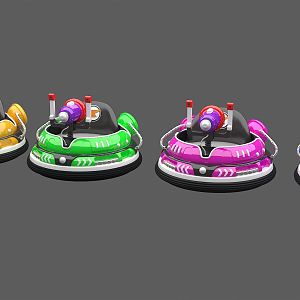 Modern bumper car Mars bumper car 3d model