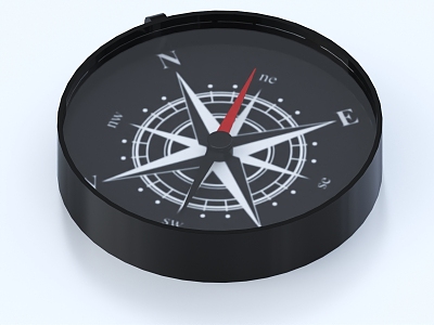 compass ornaments compass north 3d model