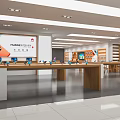 Modern Mobile Phone Store Huawei Mobile Phone Experience Store Digital Store Mobile Phone Accessories Store Display Cabinet Zhongdao Display Desk 3d model