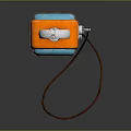Vintage Shell Gas Pump With Orange Blue Design And Super Fuel Nozzle