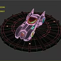 Black Batmobile Style Car with Sleek Design Parked on Circular Platform