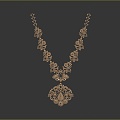 Modern Necklace Tianzhu Necklace Ornament Jewelry 3d model