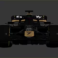 Black And Orange F1 Race Car With Sleek Design And Sporty Racing Wheels