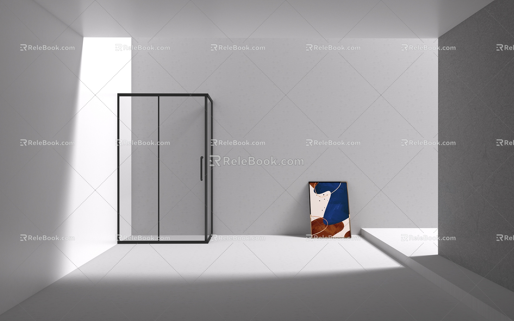 Modern toilet shower room 3d model