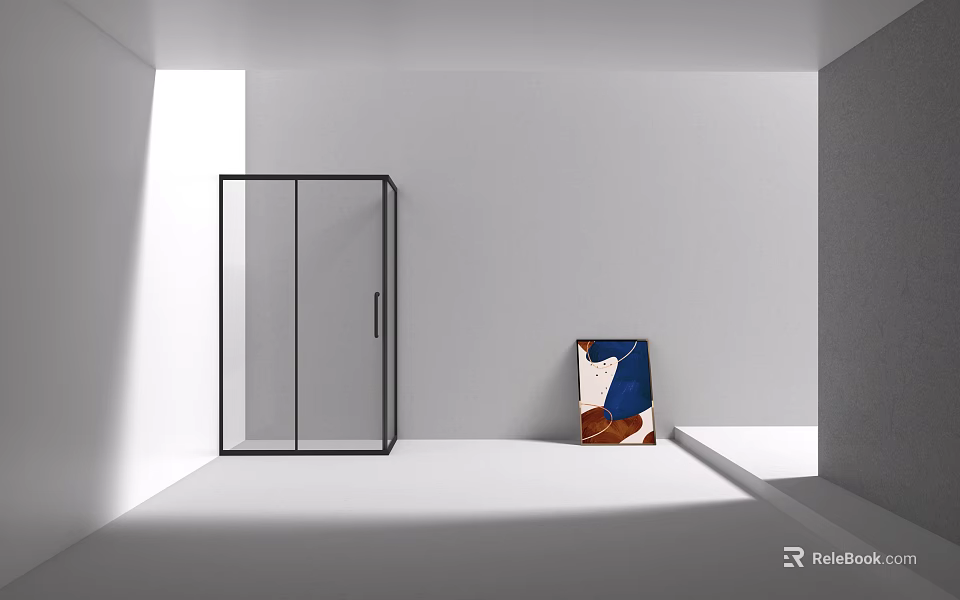 Modern Shower Sauna Design With Glass Enclosure And Minimalist White Interior 3d model 