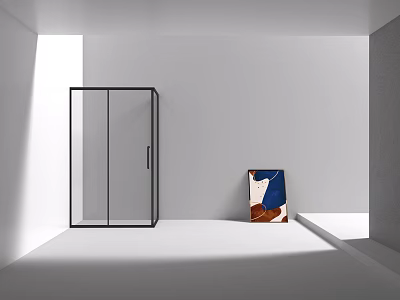 Modern Shower Sauna Design With Glass Enclosure And Minimalist White Interior 3d model