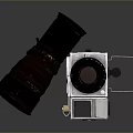 Vintage Classic Camera With Retro Lens And Metal Body Design