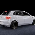 White Five Door Hatchback Car With Black Wheels And Stylish Interior