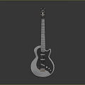 Metallic Electric Guitar As Musical Instrument With Shiny Finish On Dark Background