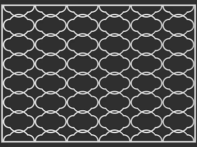 Black And White Geometric Lattice Pattern Ceiling Design For Interior Decor 3d model