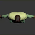 3D Animated Male Character In Green Outfit With Cape Standing Pose