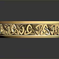 Gold Decorative Ring With Intricate Celtic Knot Pattern For Daily Use