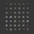 Assorted Natural Stones With Various Colors And Different Shapes For Decoration