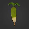 Natural Fresh Green Leafy Radish With White And Green Root Vegetable