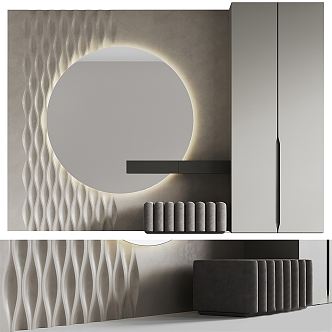 Modern background wall, modeling wall, partition wall plate 3d model