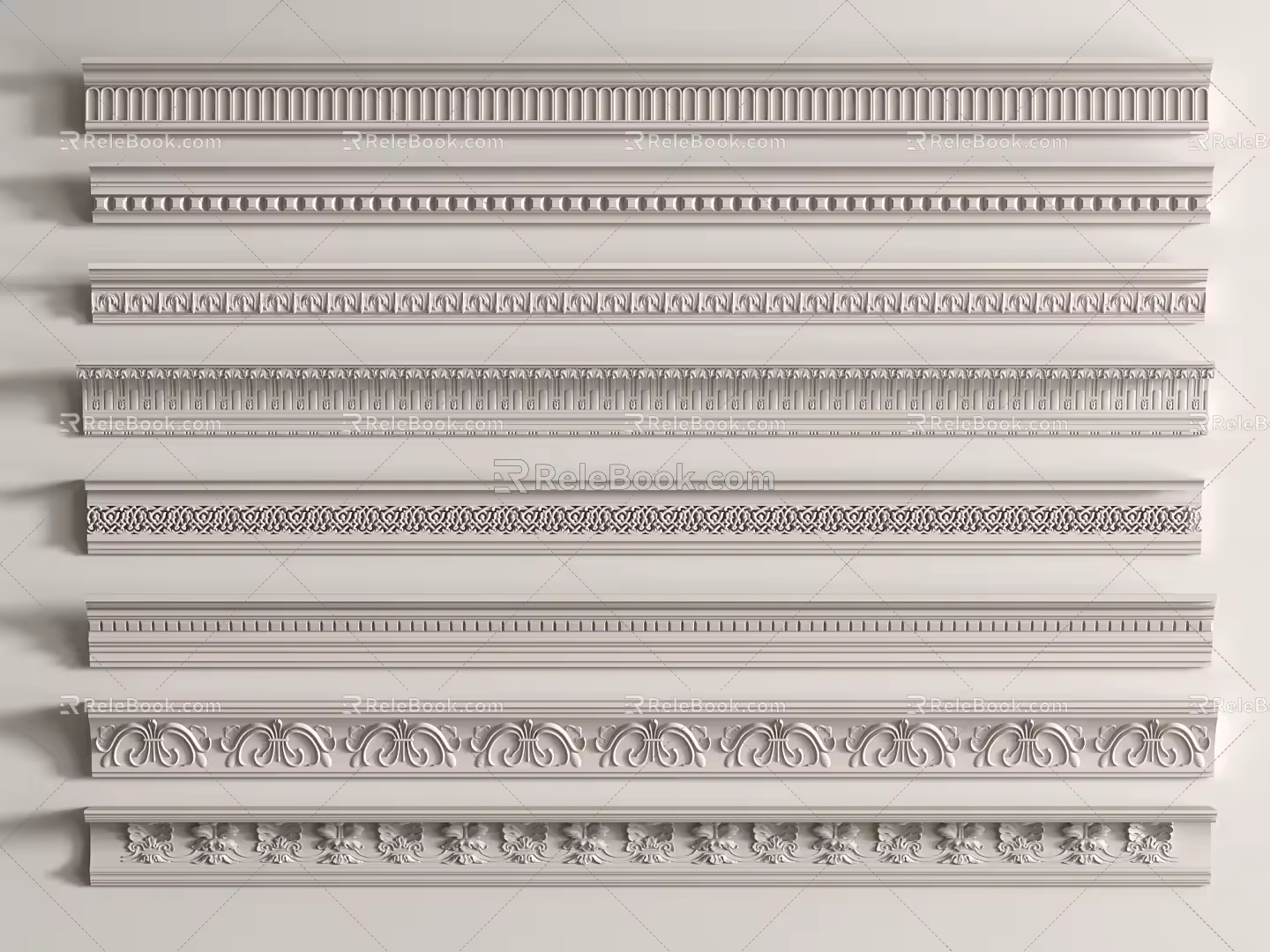 French plaster line 3d model