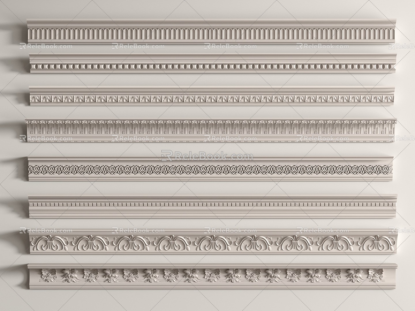 French plaster line 3d model