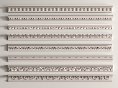 French plaster line 3d model